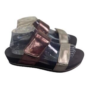 New Balance Women’s City Slide Rose Gold Adjustable Strap Sandals Size-9